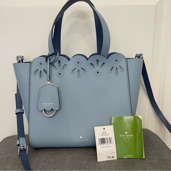 KATE SPADE Magnolia Street Mini Mina Eyelet Satchel - Pastel Blue - Picture 13 of 15